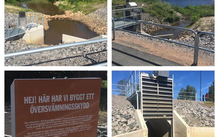 WaGate slussluckor vid Klarälven förhindrar översvämning och säkerställer översvämningssäkerhet i Karlstad